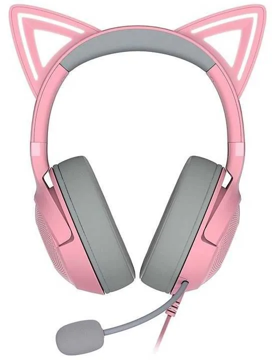 Razer Kraken Kitty V2 RZ04-04730200-R3M1 RGB mängurikõrvaklapid, roosa