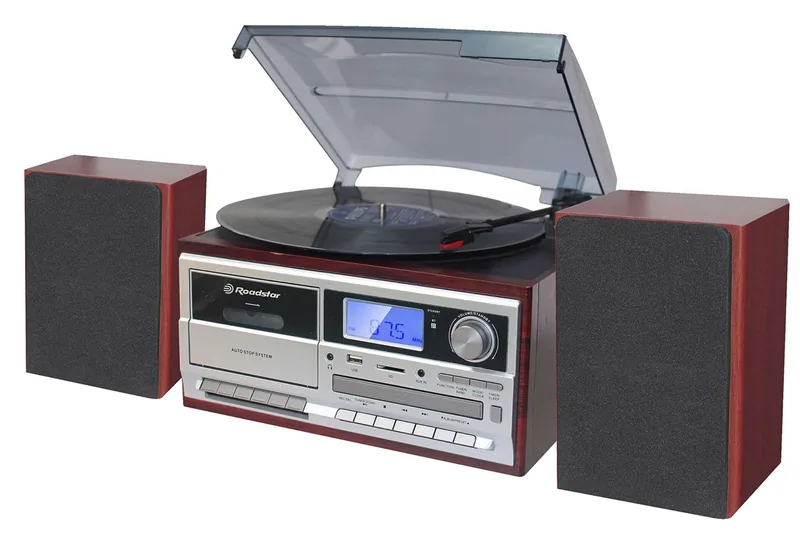 Roadstar HIF-8892EBT retro muusikakeskus, vinüül/CD/kassett, Bluetooth, pruun