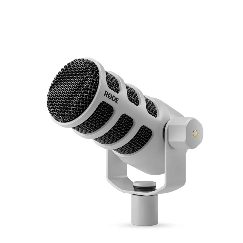 Rode PodMic valge dünaamiline mikrofon podcasti salvestamiseks