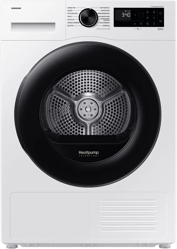 Samsung DV90DG52A0AELE 9 kg soojuspumbaga pesukuivati, valge