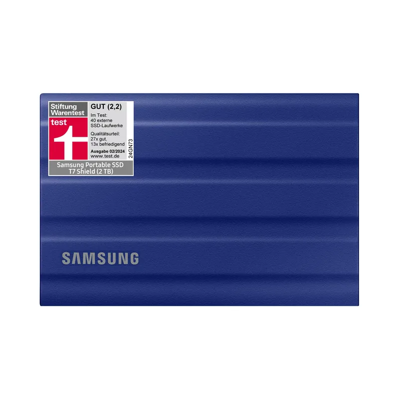 Samsung T7 Shield MU-PE2T0R/EU väline SSD, 2TB, USB-C 3.2, sinine