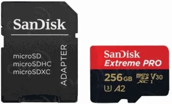 SanDisk Extreme Pro SDSQXCD-256G-GN6MA microSDXC 256 GB mälukaart ja adapter