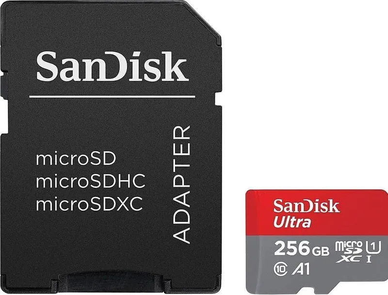 SanDisk Ultra SDSQUAC-256G-GN6MA microSDXC 256 GB, hall, SD adapteriga