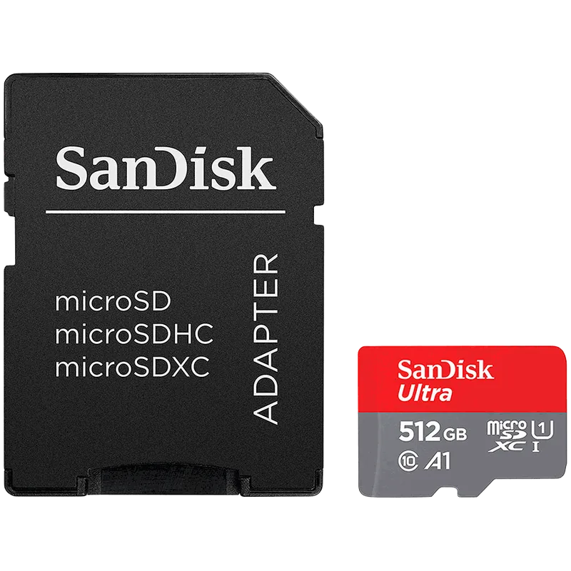 SanDisk Ultra SDSQUAC-512G-GN6MA microSDXC mälukaart 512GB SD adapteriga