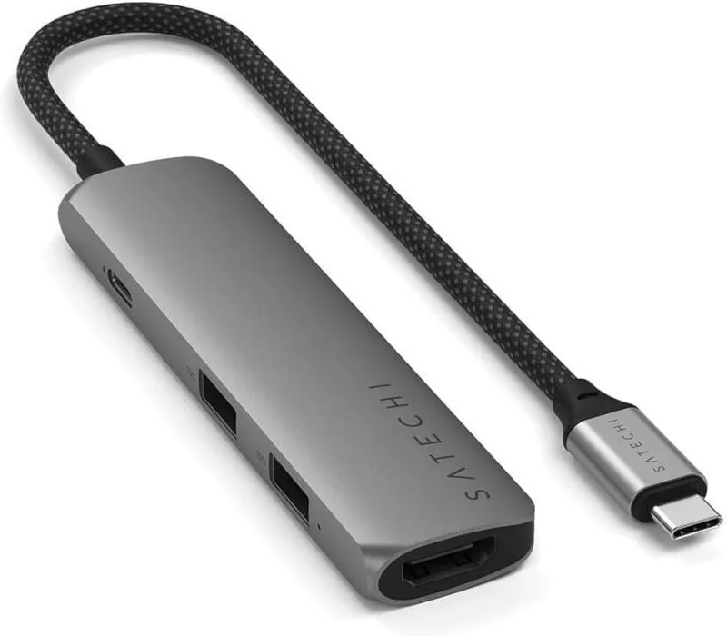 Satechi ST-P4SM 4-in-1 USB-C Slim Multiport adapter, 4K HDMI, hall