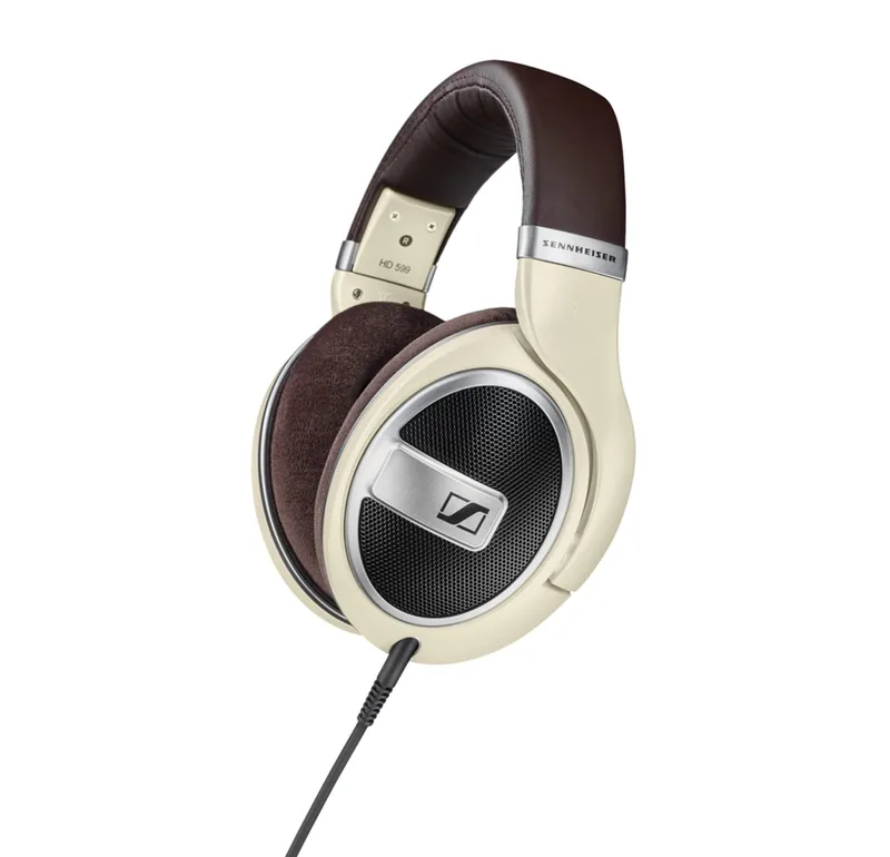 Sennheiser HD 599 poolavatud kõrvapealsed kõrvaklapid, beež/pruun