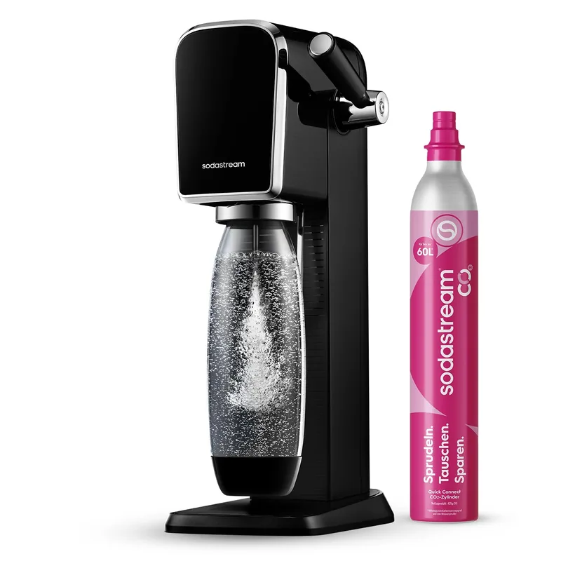 SodaStream Art Must mulliveemasin, CO2-kartušiga