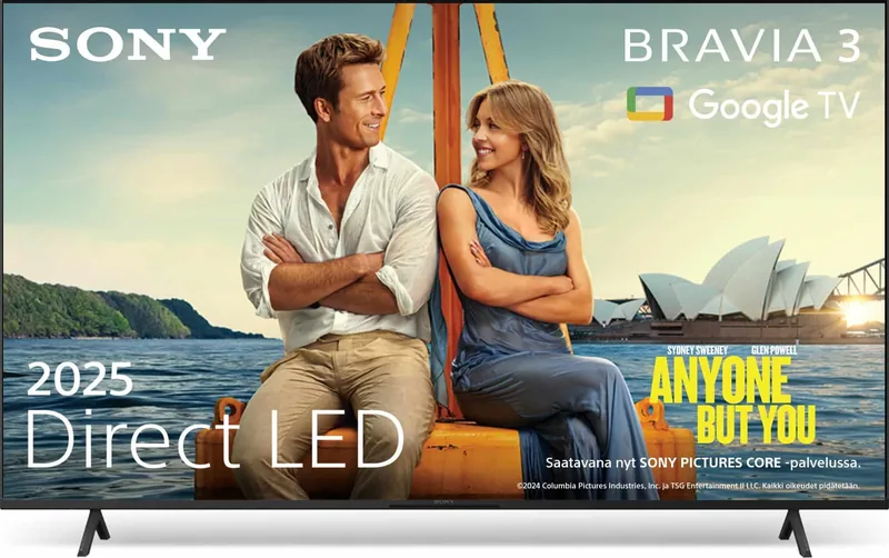 Sony Bravia 3 S35, 43'', 4K UHD, LED LCD, must - Teler, K43S35BP.CEI