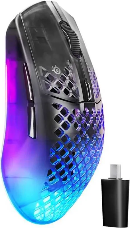 SteelSeries Aerox 3 Gen 2 juhtmevaba mänguhiir, must/läbipaistev