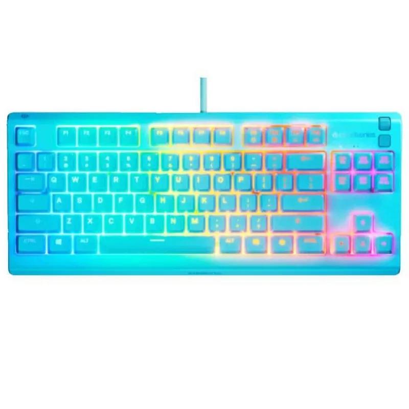 SteelSeries Apex 3 TKL US paigutusega mänguklaviatuur, helesinine