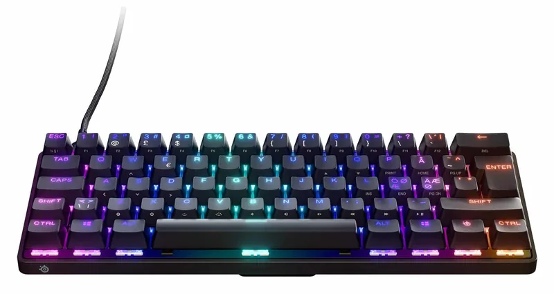 SteelSeries Apex 9 Mini mehaaniline klaviatuur, RGB, OptiPoint lülitid