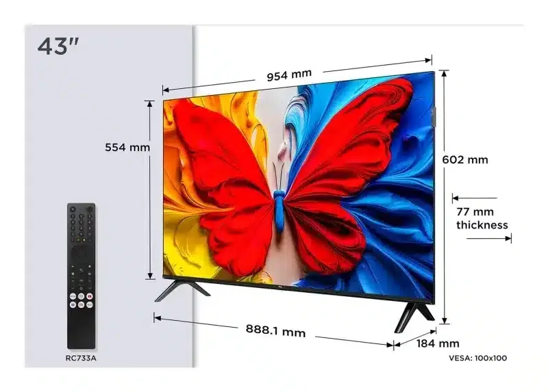 TCL 43S59K 43'' FHD QLED VA Google TV, must