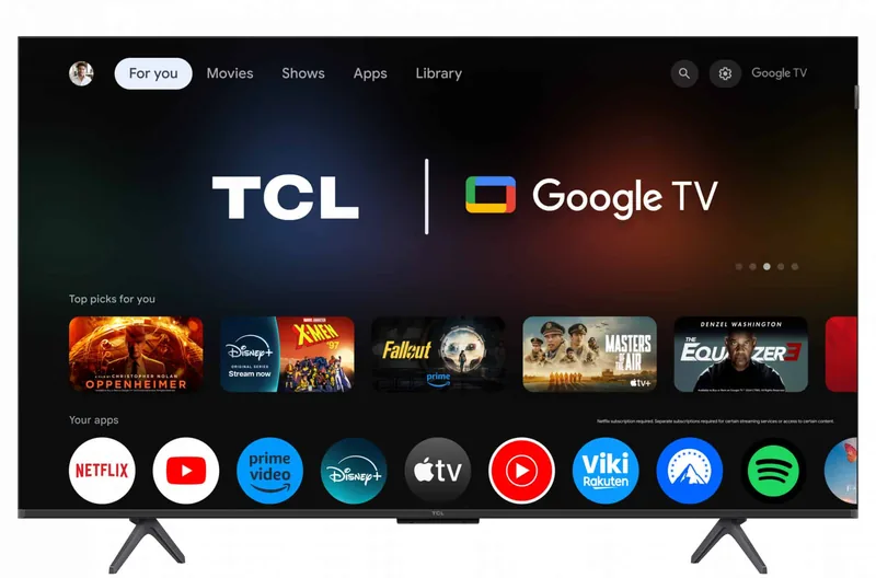 TCL 50C6K 50" 4K UHD Mini LED teler, 144 Hz, Google TV, must