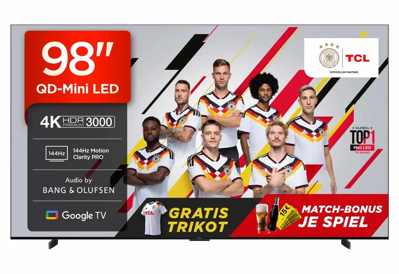 TCL 98C7K 98" Mini LED teler Google TV-ga