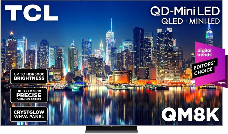 TCL 75C8K 75" 4K UHD Mini LED teler, 144 Hz, Google TV, must