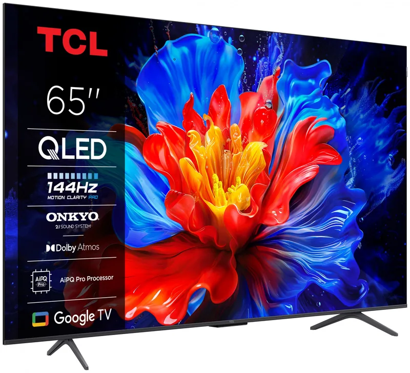 TCL P8K, 65'', 4K UHD, QLED, must - Teler, 65P8K