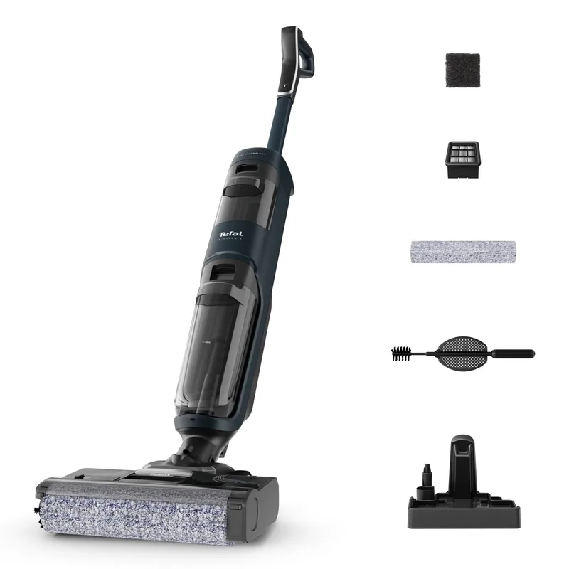 Tefal GF2251F3 X-Clean 2 juhtmevaba põrandapesu robot, 2-in-1, roheline