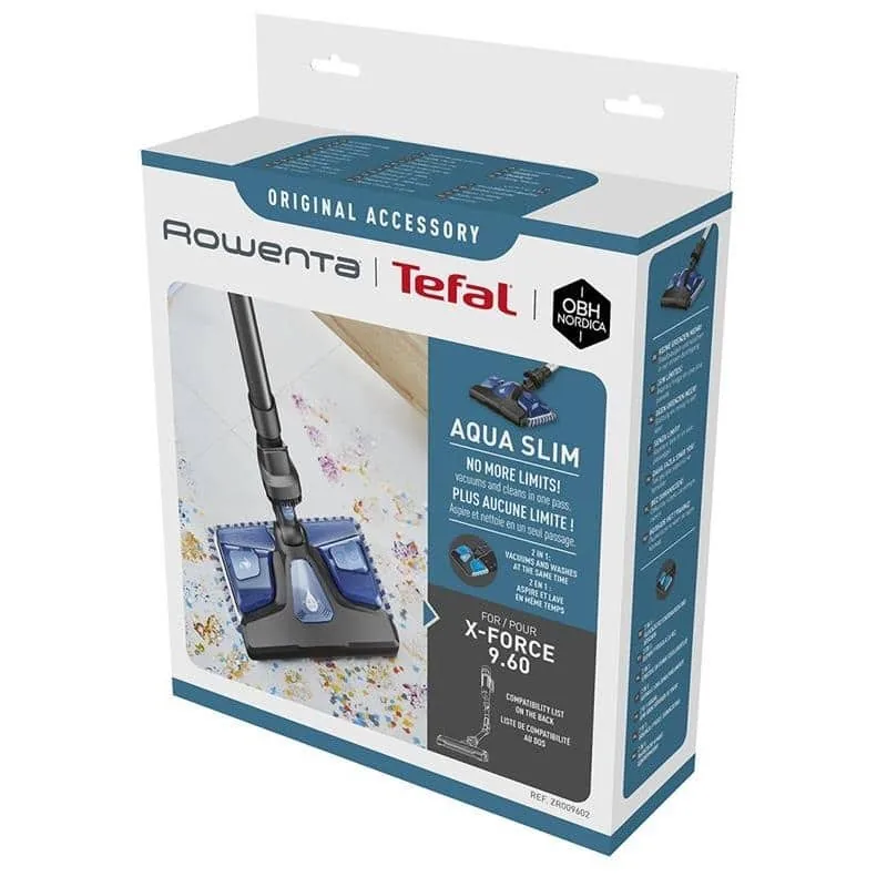Tefal ZR009602 Aqua Slim 2-ühes moppimisotsik X-Force Flex 9.60 tolmuimejale, sinine
