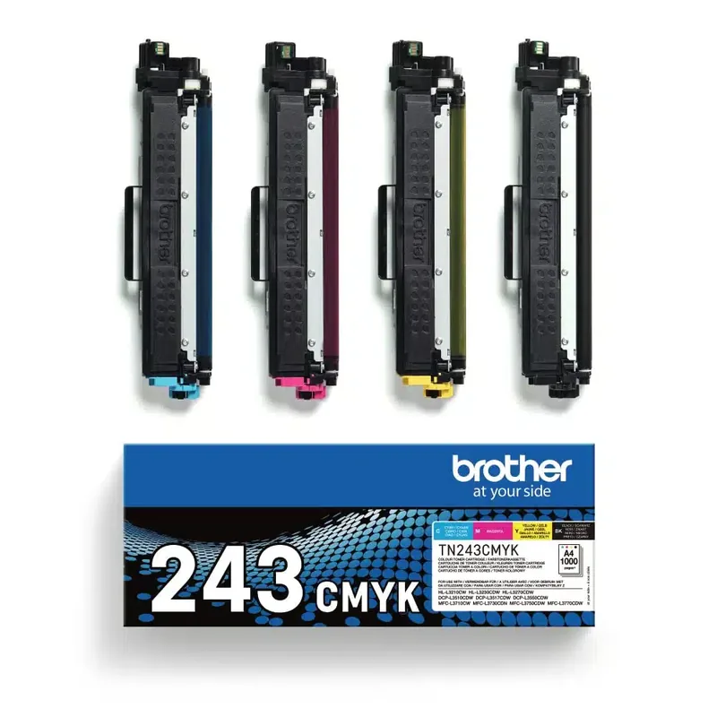 Brother TN243CMYK tooner, must/tsüaan/magenta/kollane komplekt