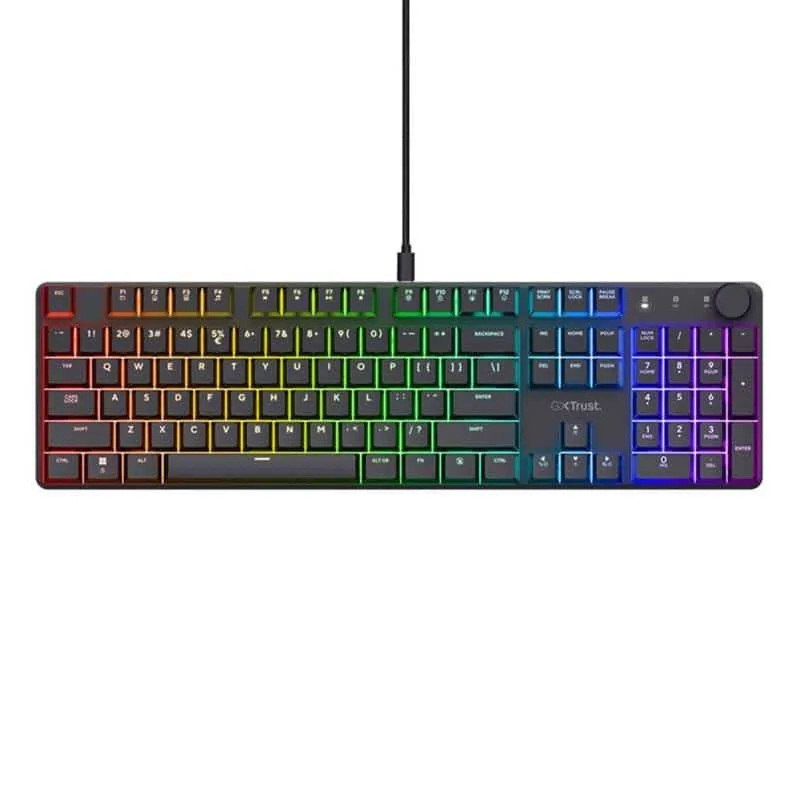 Trust GXT 866 Torix mehaaniline klaviatuur, US, RGB, must