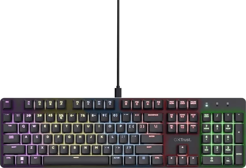 Trust GXT 871 Zora mehaaniline klaviatuur, US, RGB, must
