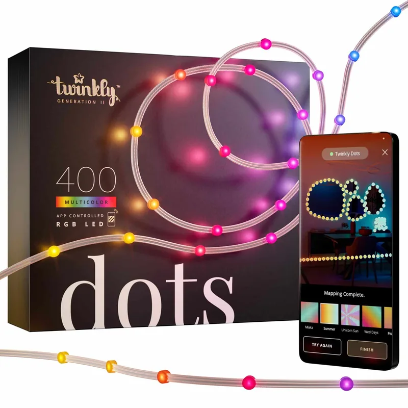 Twinkly TWD400STP-TEU Dots nutivalgusriba 400 LED, 20m, RGB