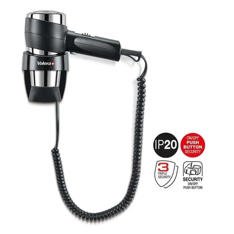 Valera Action Super Plus 1600 seinale kinnitatav föön, must