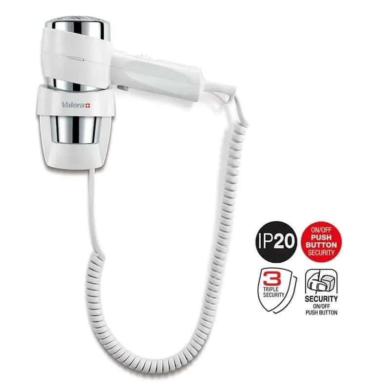 Valera Action Super Plus 1600 seinale kinnitatav föön, valge