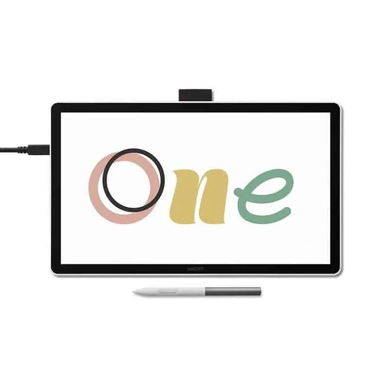 Wacom One 14 DTC141W0 graafikalaud ekraaniga, 14" Full HD, valge