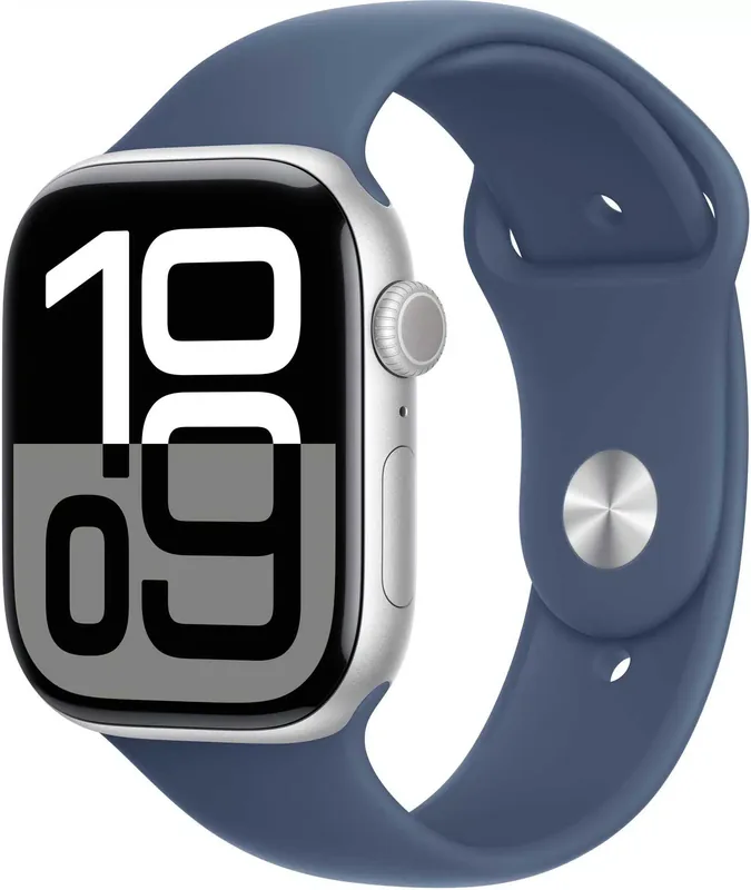 Apple Watch 10 LTE 46mm Silver Alu + Denim Sport Band M/L nutikell