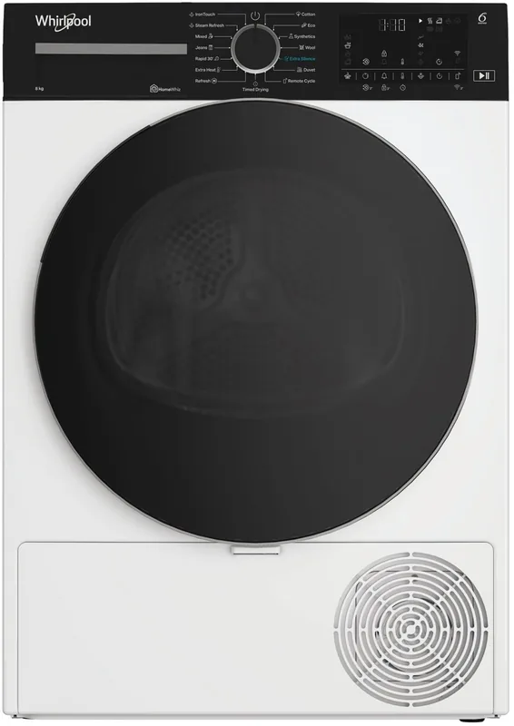 Whirlpool WPC8WBSEE soojuspump-pesukuivati, 8 kg, sügavus 60,7 cm, valge