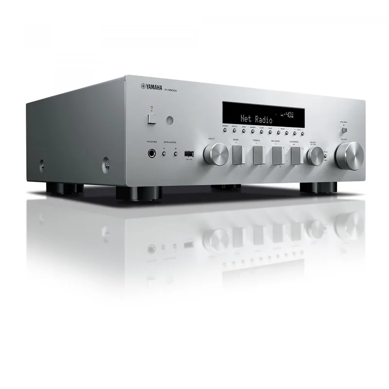 Yamaha R-N600A stereoressiiver 2.1, WiFi ja Bluetooth, hõbedane