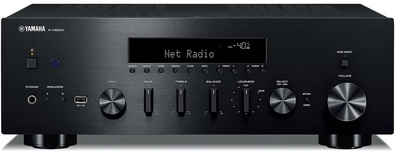 Yamaha R-N600A stereoressiiver WiFi ja Bluetooth, must